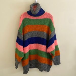 Zara Multicolor Striped Knit Sweater